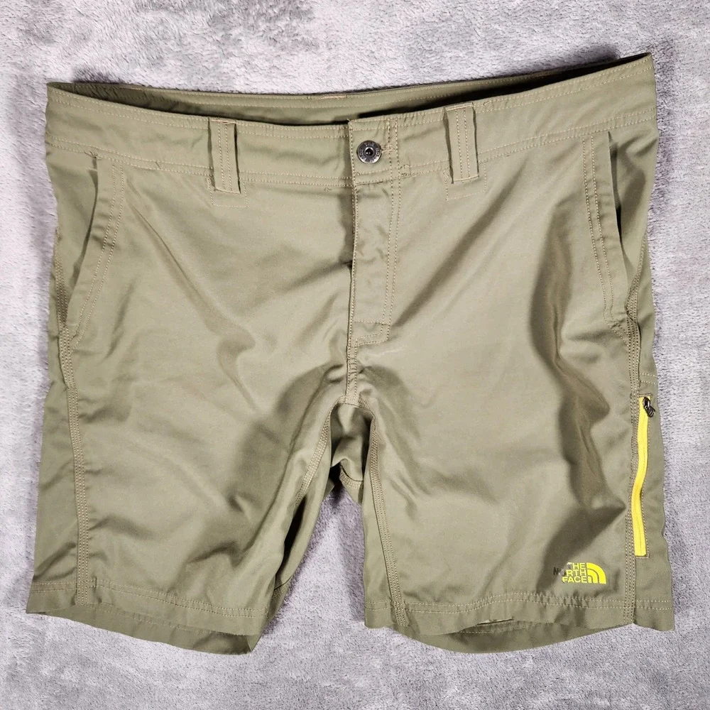 The North Face Hiking Shorts Mens 36 Green Excellent Cargo Outdoor Stretch